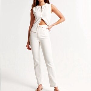Abercrombie white skinny jeans 28L NWT